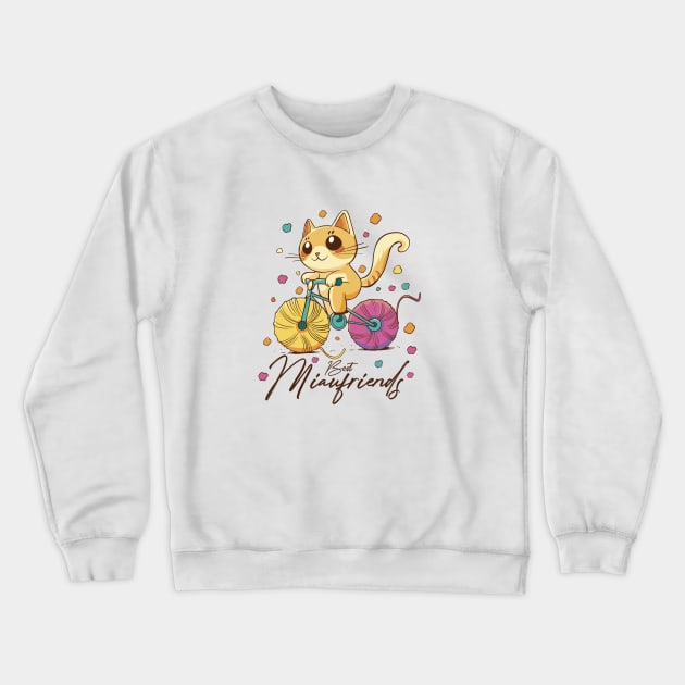 Best Cat Friend Crewneck Sweatshirt by ArtRoute02